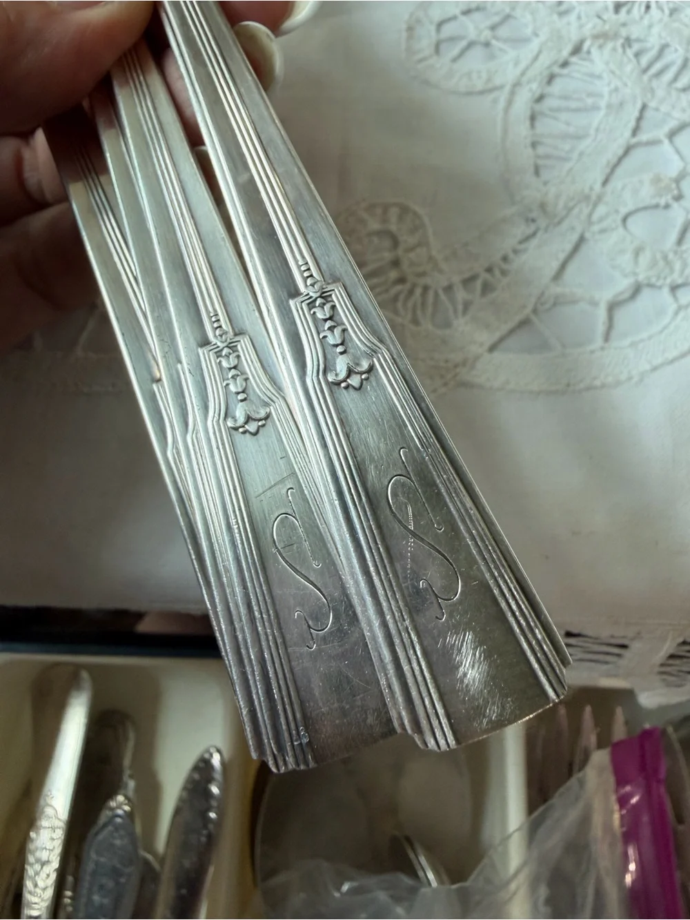Revelation 1938 International Silver silver plate grille forks art deco flatware